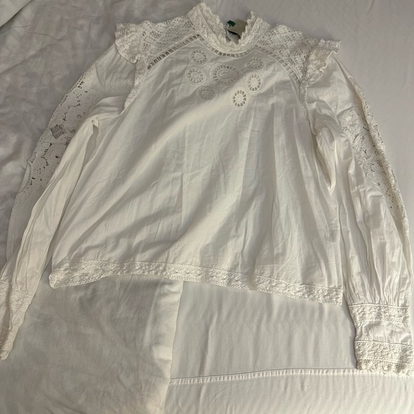 FARM RIO Romantic Embroidered Lace Blouse (109) - Picture 13 of 13